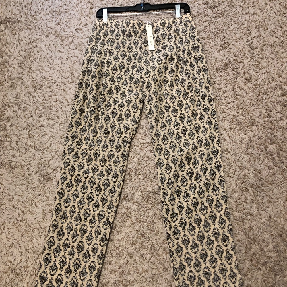 Esley tan/black paisley print pants (NTW)